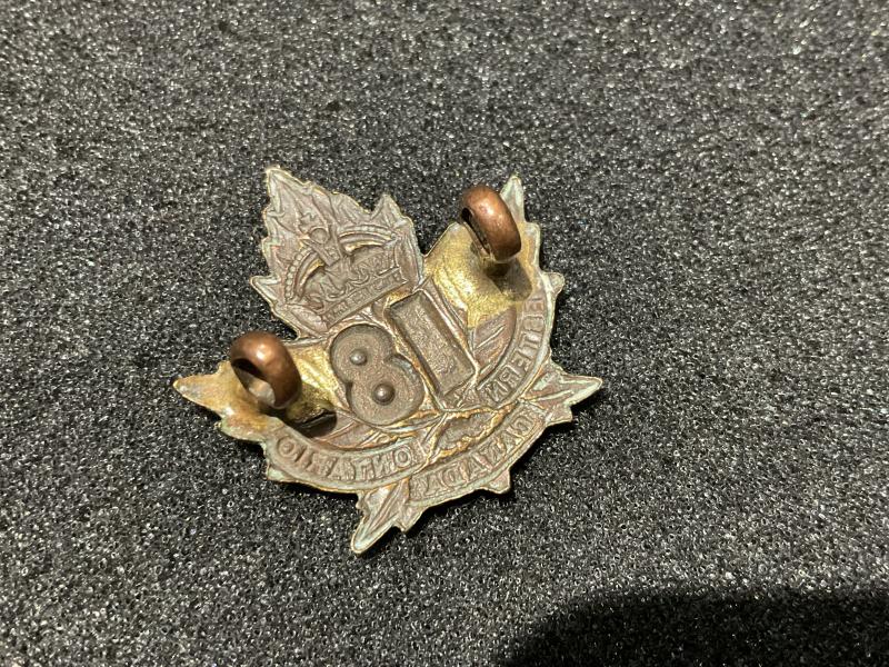 WW1 C.E.F 18th Infantry Battalion collar badge