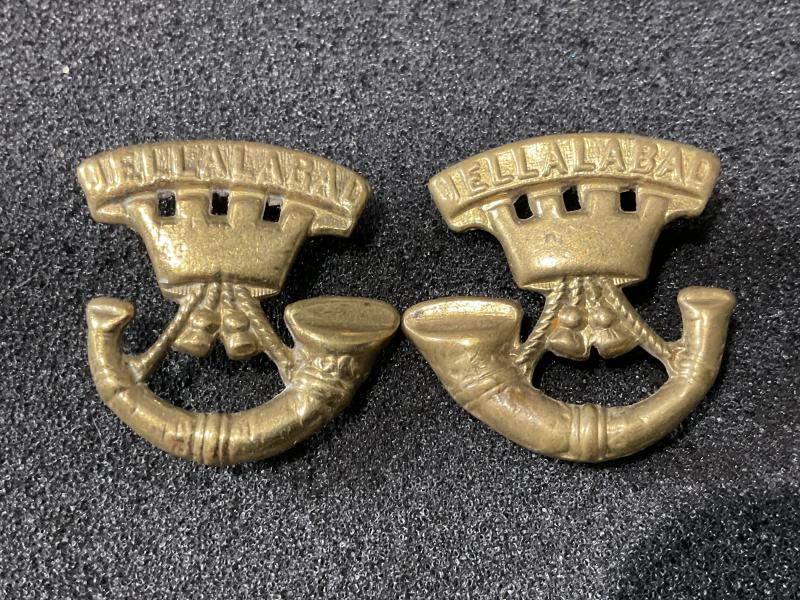 Gradia Militaria -  Early Somerset Light Infantry brass collars