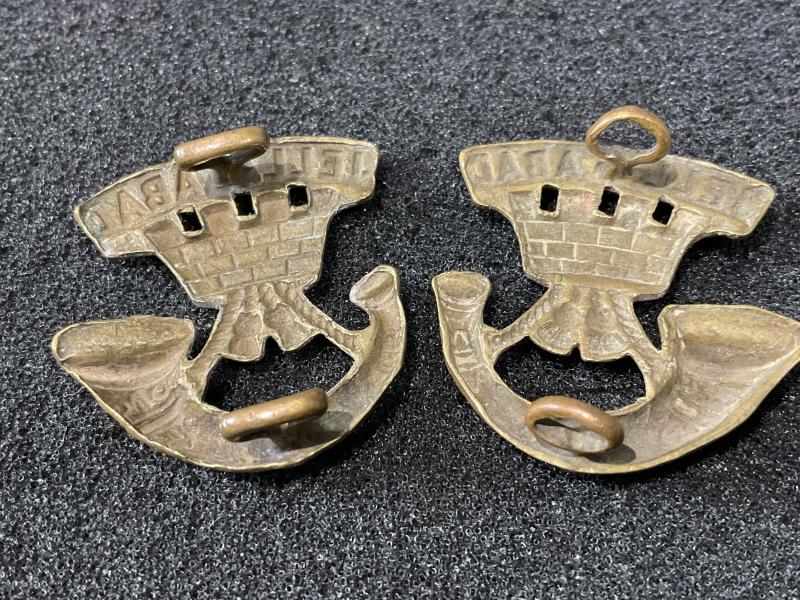 Early Somerset Light Infantry brass collars