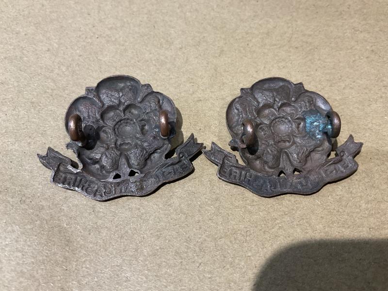 WW1/2 East Lancashire Regiment O.S.D collars