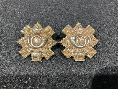 Gradia Militaria -  Q.V.C The H.L.I (City of Glasgow Regt) collar badges