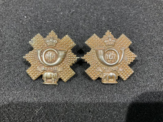 Gradia Militaria -  Q.V.C The H.L.I (City of Glasgow Regt) collar badges