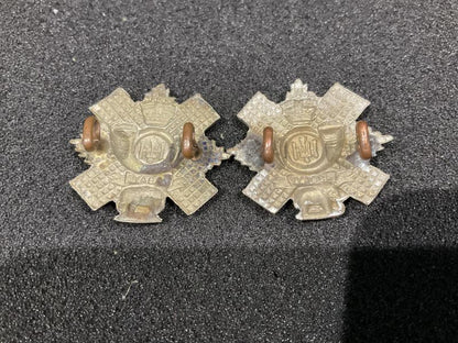 Q.V.C The H.L.I (City of Glasgow Regt) collar badges