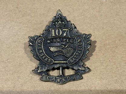 Gradia Militaria -  WW1 C.E.F 106th Infantry Battalion collar badge