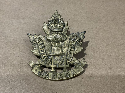 Gradia Militaria -  WW1 C.E.F 44th Infantry Battalion cap badge
