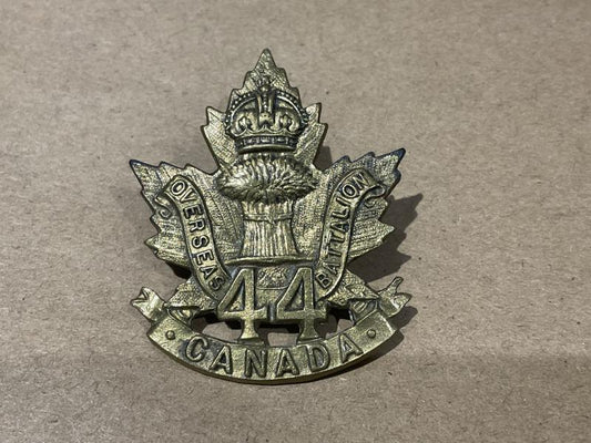 Gradia Militaria -  WW1 C.E.F 44th Infantry Battalion cap badge
