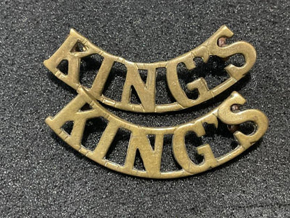 Gradia Militaria -  WW1 Kings Liverpool KINGS shoulder titles