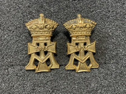 Gradia Militaria -  The Green Howards , brass ORs collar badges