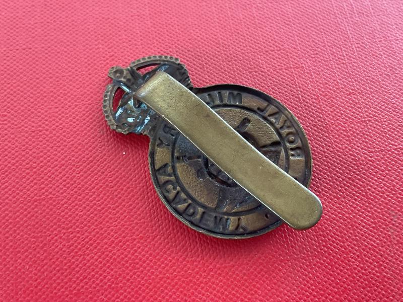 Royal Military academy brass cap badge