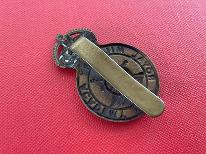 Royal Military academy brass cap badge