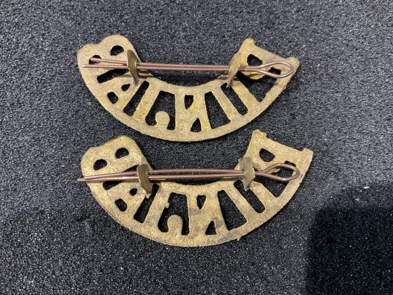 Indian army PUNJAB brass shoulder titles