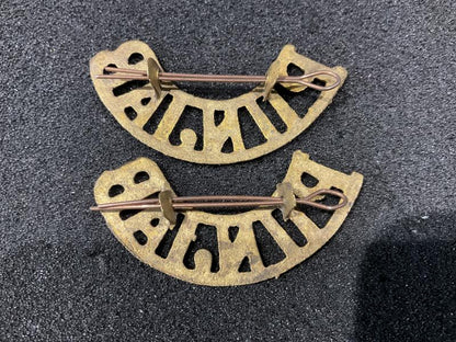 Indian army PUNJAB brass shoulder titles