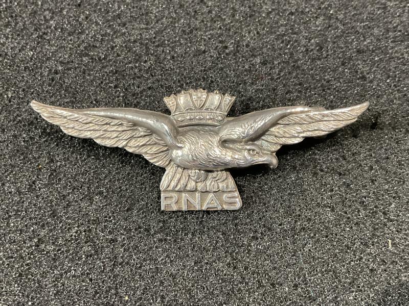 Gradia Militaria -  WW1 R.N.A.S solid silver sweetheart brooch