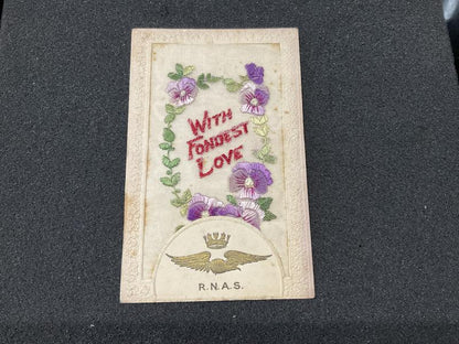 Gradia Militaria -  WW1 R.N.A.S Silk postcard