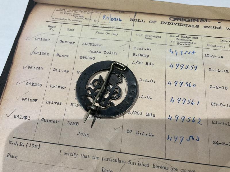 S.W.B 499558 ARUNDELL German P.O.W