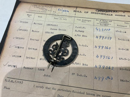 S.W.B 499558 ARUNDELL German P.O.W