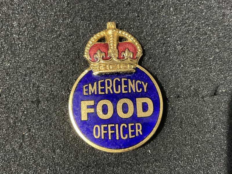 Gradia Militaria -  WW2 Home front Emergency Food officer lapel badge