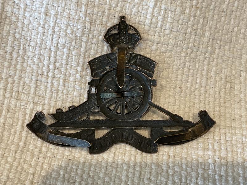 WW1 N.Z Artillery Officers Service Dress cap badge