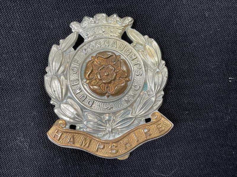 Gradia Militaria -  6th Btn, Hampshire Regt, Duke of Connaughts Own cap badge
