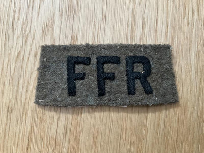 Gradia Militaria -  WW2 F.F.R (Frontier Forces Regt) cloth shoulder title