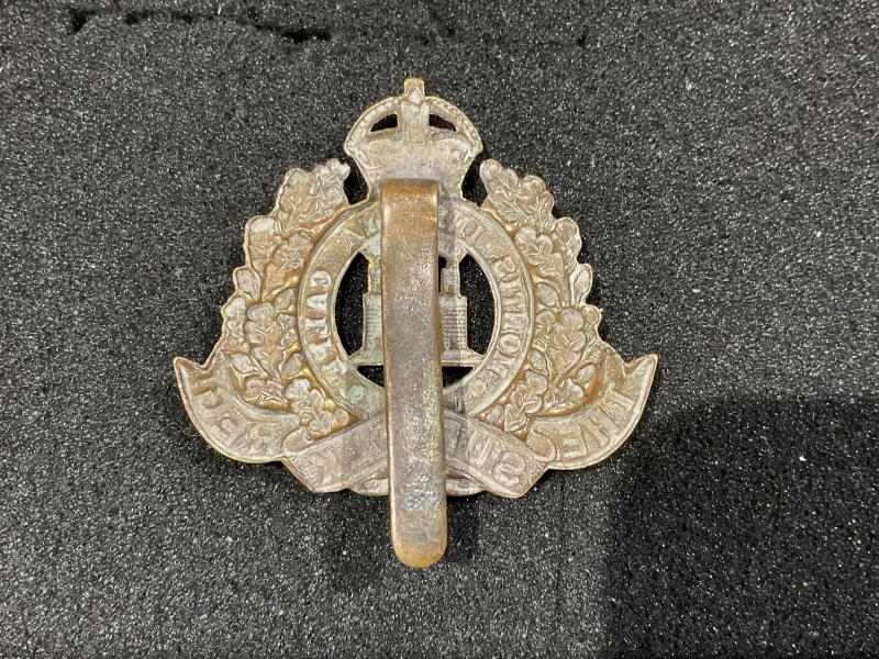 WW1 The Suffolk Regt Brass economy cap badge