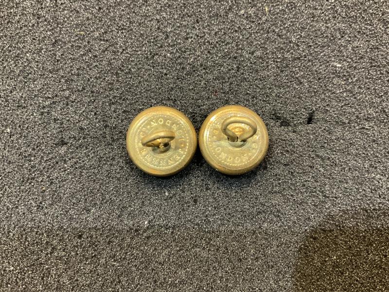 14mm Officers 2 part Middlesex Regt hat buttons