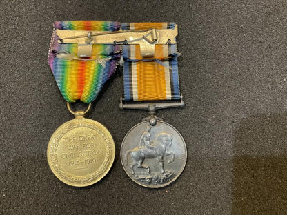 WW1 Pair; T4.219191 pte W.F SHEAN A.S.C