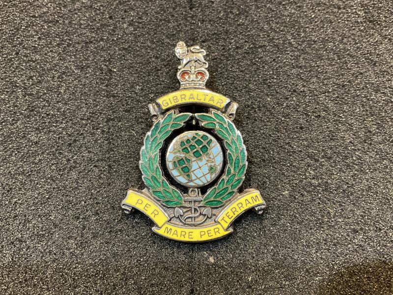 Gradia Militaria -  Royal Marines 1967 hallmarked silver & enamel sweetheart