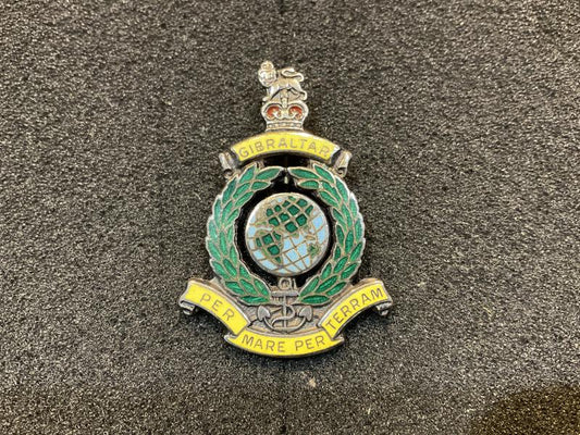 Gradia Militaria -  Royal Marines 1967 hallmarked silver & enamel sweetheart