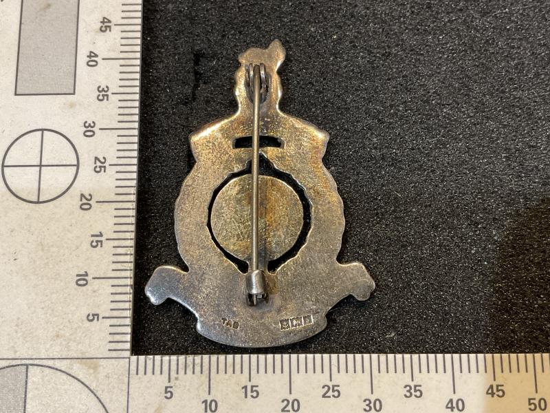 Royal Marines 1967 hallmarked silver & enamel sweetheart