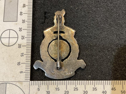 Royal Marines 1967 hallmarked silver & enamel sweetheart
