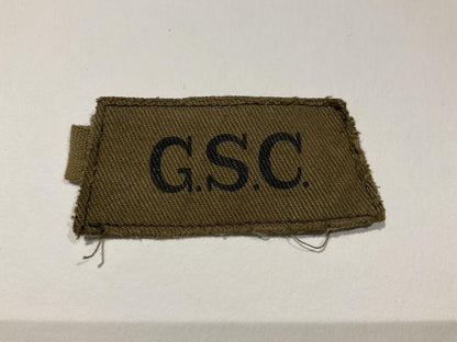 Gradia Militaria -  WW2 Printed G.S.C (General Service Corps)slip on title