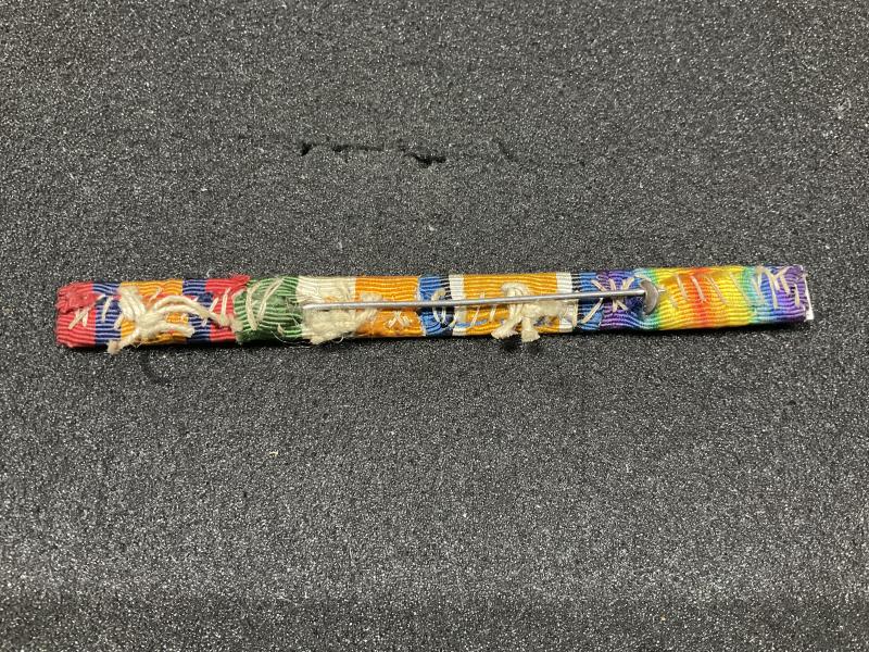 Boer & WW1 full size medal bar, with brooch back fixing