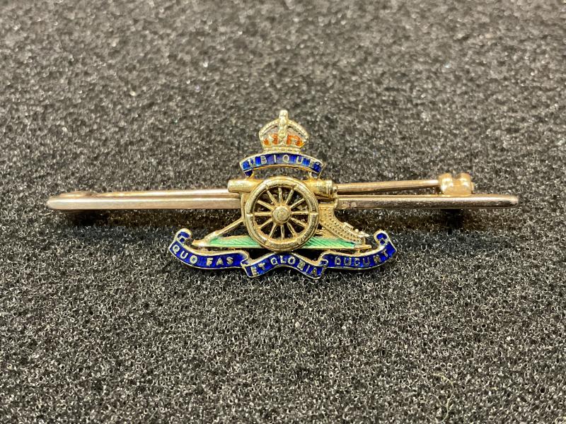 Gradia Militaria -  WW1/2 Royal Artillery gold and enamel tie pin/sweetheart