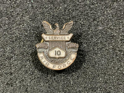Gradia Militaria -  U.S Air Force 10 year service lapel badge