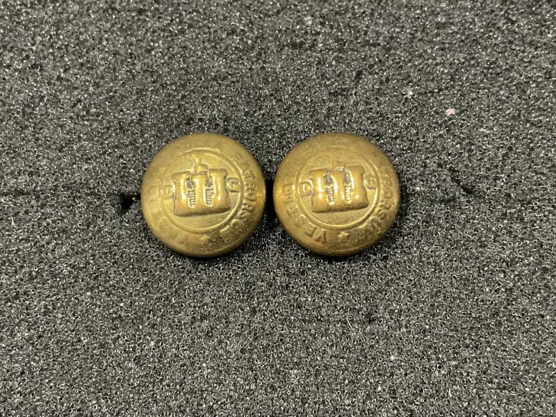 Gradia Militaria -  WW1 5th Inniskilling Dragoon Guards officers hat buttons