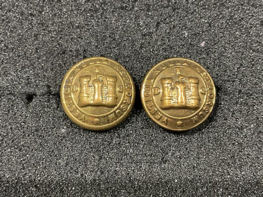 Gradia Militaria -  WW1/2 Royal Inniskilling Fusiliers officers hat buttons