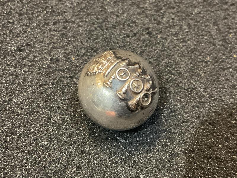 QVC R.A Vols 1855-73 silver plated ball button, 16mm