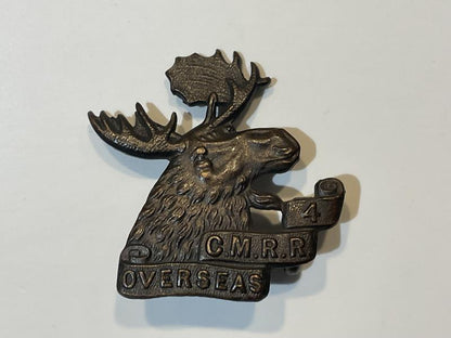 Gradia Militaria -  WW1 C.E.F 4th C.M.R.R right facing collar