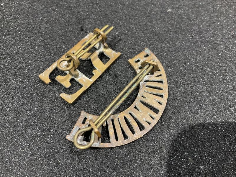 Royal Monmouth ,Militia Engineers brass shoulder title