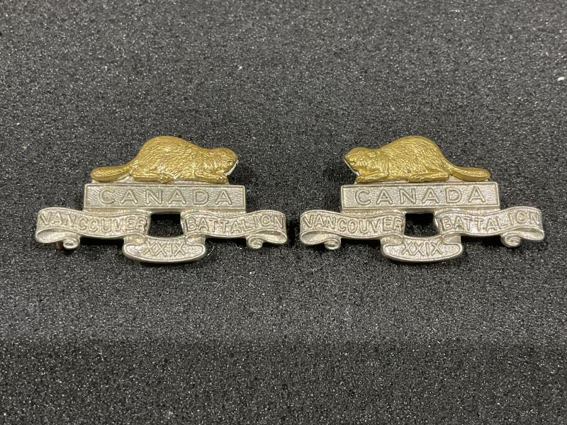 Gradia Militaria -  29th Vancouver Battalion collar badges