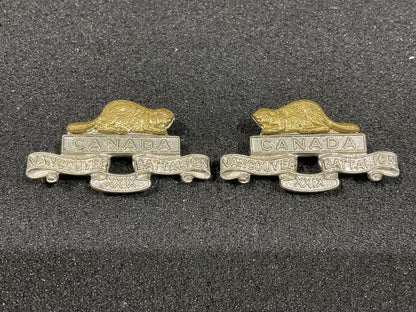 Gradia Militaria -  29th Vancouver Battalion collar badges