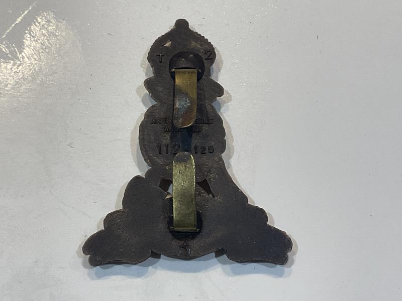 WW2 Economy plastic Pioneer Corps cap badge