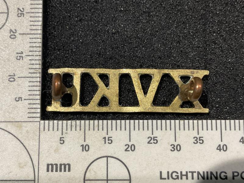 Pre 1922 15th Kings Hussars brass shoulder title