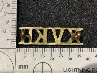 Pre 1922 15th Kings Hussars brass shoulder title