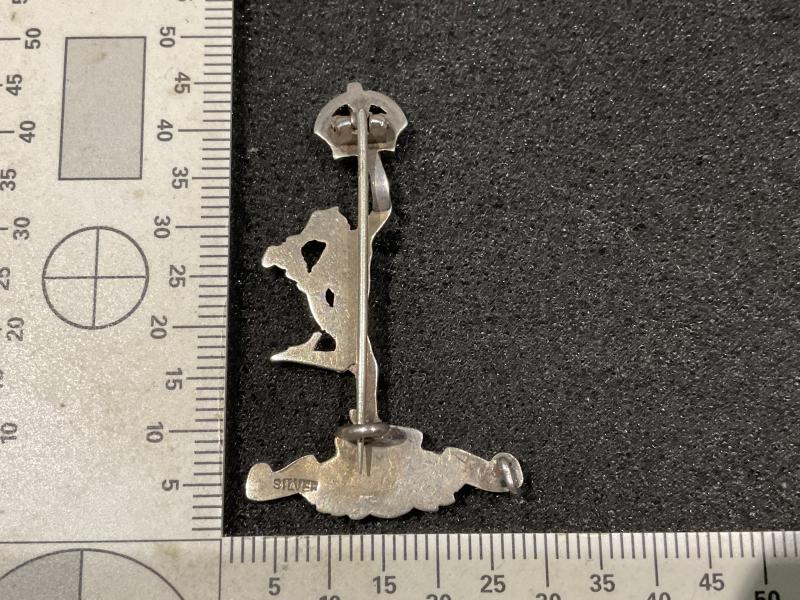 K/C Royal Corps of Signals silver sweetheart badge