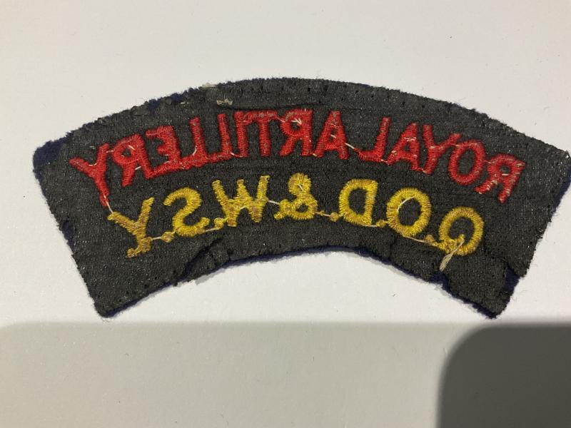 Royal Artillery Q.O.D & W.S.Y Cloth shoulder title