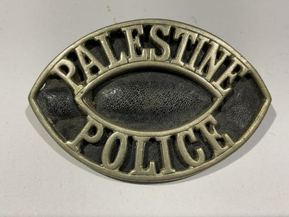 Gradia Militaria -  Palestine Police white metal shoulder title