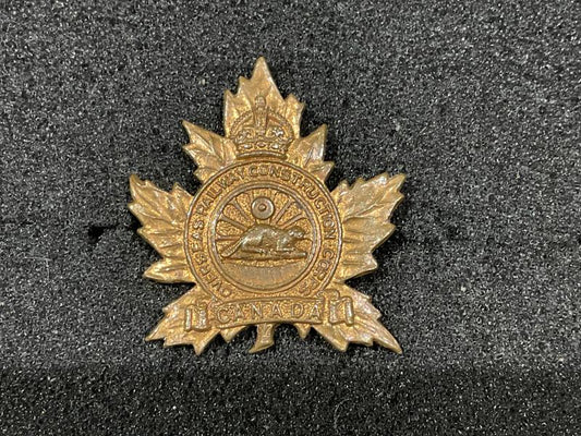 Gradia Militaria -  WW1 C.E.F Railway Construction Corps collar badge