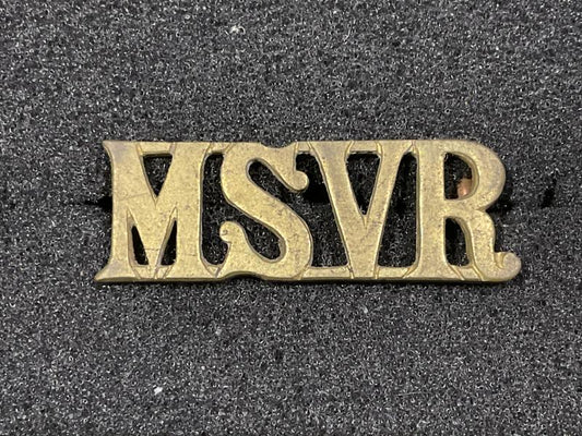 Gradia Militaria -  Malay States Volunteer Rifles (MSVR) brass title